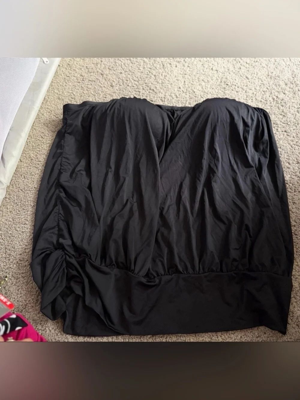 Swimsuits For All Black Halter Tankini Swim Top Size 22
